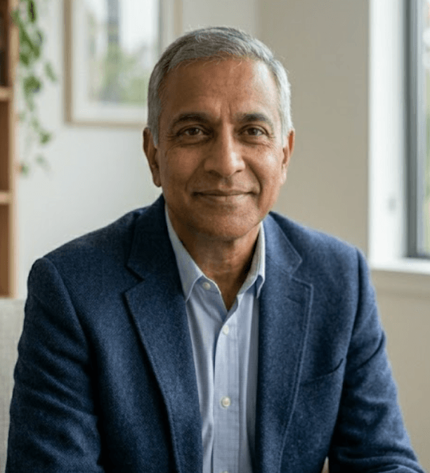 Portrait of a calm man representing the Believer archetype.