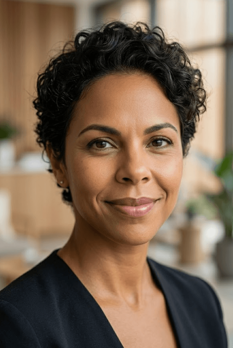 Direct portrait of a confident woman representing the Truth-Teller archetype.